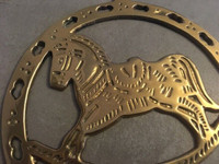 Vintage Retro Solid BRASS ROCKING HORSE Design Ornament