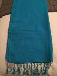 Deluxe Turquoise Silk Pashmina Wrap Scarf Premium Shawl NEW