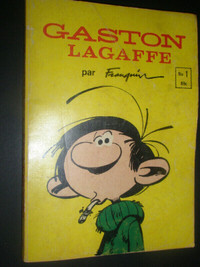 GASTON LAGAFFE BD no.1,Franquin,1977,Heritage,bonne condition.
