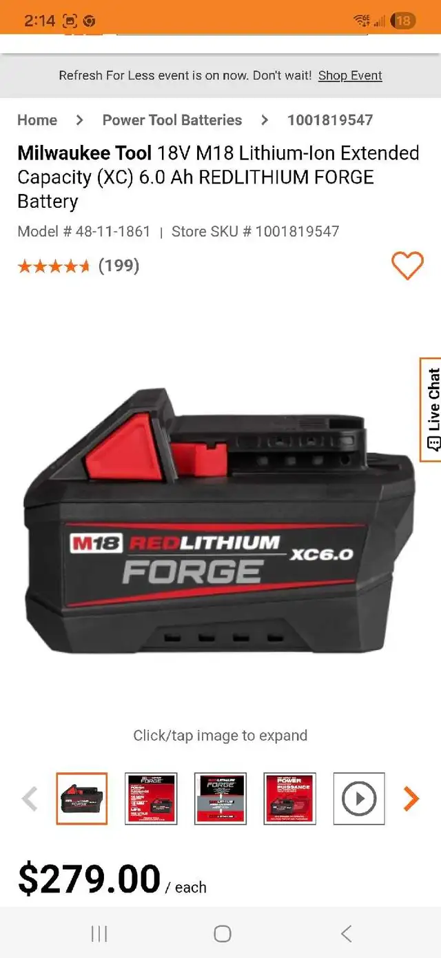 Milwaukee Forge Batteries in Power Tools in Stratford - Image 3