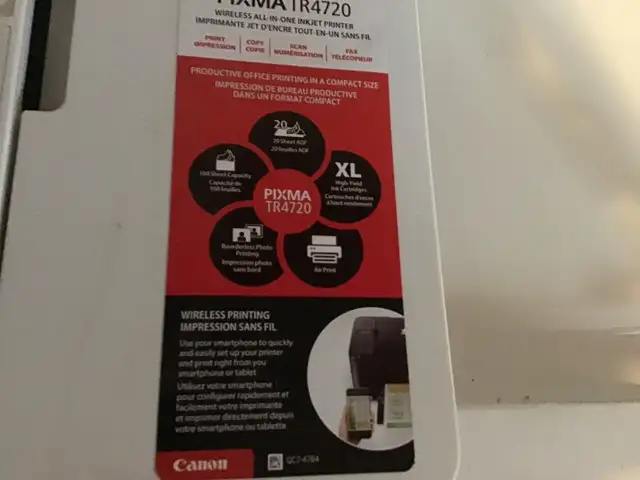 Canon PIXMA TR4720 - All-in-One Wireless Printer for Home Use in Printers, Scanners & Fax in Oakville / Halton Region - Image 7