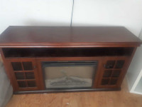 TV stand with fireplace