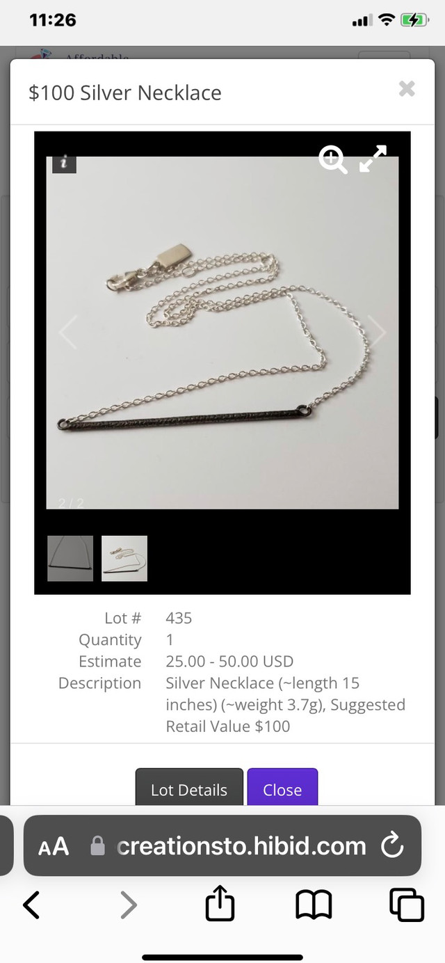 Silver bar necklace in Jewellery & Watches in Cambridge - Image 4