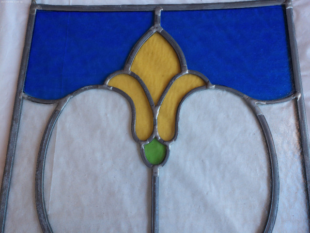 2 Vintage Stain Glass Hanging Panels--From Europe in Arts & Collectibles in New Glasgow - Image 4