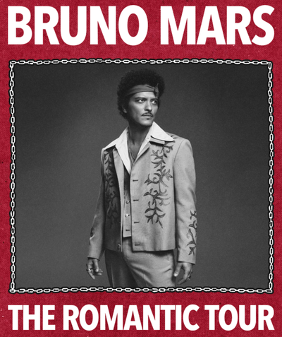 Bruno Mars - The Romantic Tour Tickets - May 24 & 28, View more