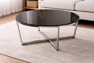 New Round Glass Coffee Table, View more