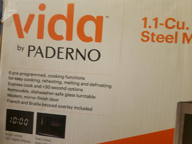 MICROWAVE OVEN 1.1 Cu Ft. STAINLESS. BRAND NEW IN THE BOX. VIDA in Processors, Blenders & Juicers in City of Toronto - Image 2