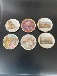 6 Vintage England miniature plates.
