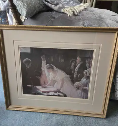 "The Wedding Register" - Print by Edmund Blair Leighton, View more