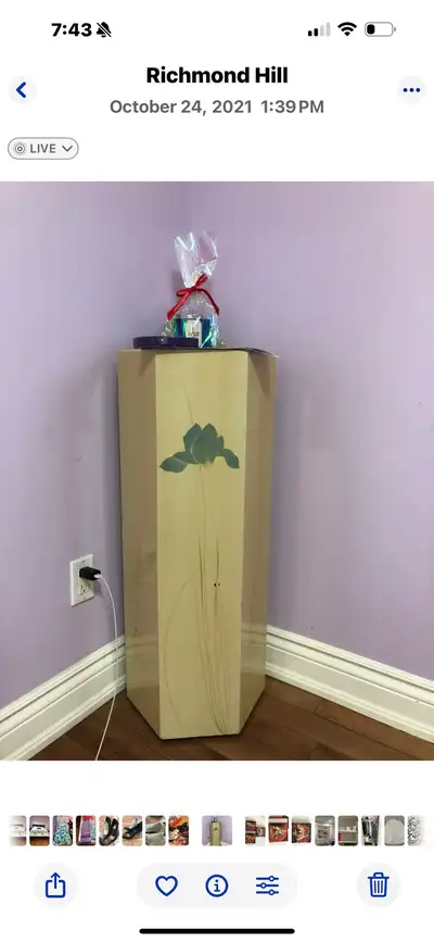 beautiful tall unique hexagon top shape table, View more