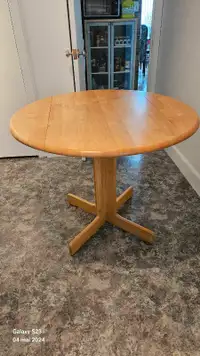 Table ronde en bois 36 pouces