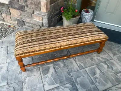 Retro Long Padded Bench, View more