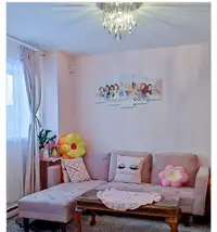 Pink sectional sofa/canapé