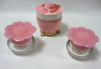 TROIS POTS pour POMMADES VINTAGE SMALL CREAM CONTAINERS