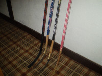 4 - Wooden HOCKEY STICKS Senior L/H Great Cond. $25. Each