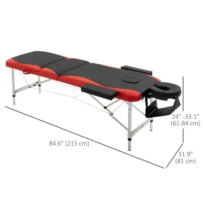 HOMCOM 85″ 3 Section Foldable Massage Table... LOT# 308, View more