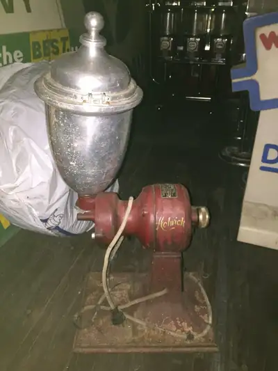 Antique large coffee grinder 306-717-9678, View more