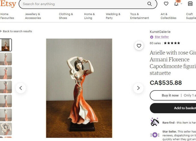Capodimonte dancer figurine dans Art et objets de collection  à Ville de Montréal - Image 4