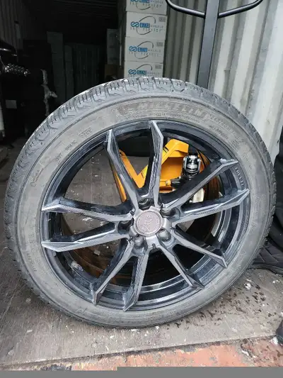 Four Michelin X-ice Snow Tires 245/40R19 on envy wheels. Off of a 2021 Acura TLX. 5x120 + 50mm offse...