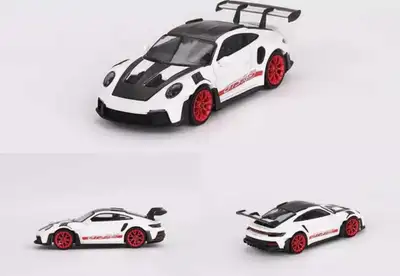 Mini GT Porsche 911 (992) GT3 RS Weissach Package White Red, View more