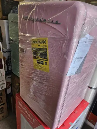 3.2 cu. ft. Mini Retro Fridge in Pink with FreezerStarting $170!, View more