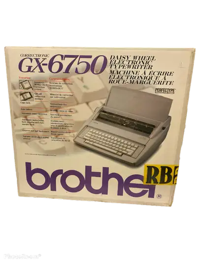 Brother GX-6750 Daisy Wheel Electronic Portable Typewriter, with great helpful features like word-pr...