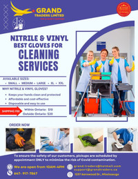 Nitrile and Vinyl gloves for cleaning