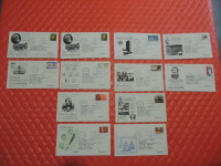 Twelve (12) 1970 Canadian First Day Covers