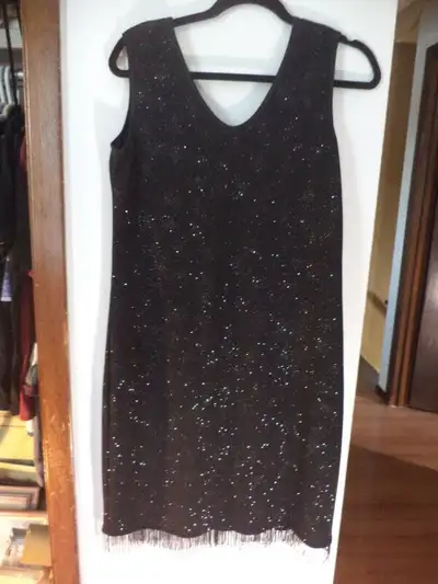 The Jessica dress is black with specks of silver Size 12 Womens dress pant outfit The pant outfit is...