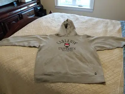 Large Grey Carleton University Hoodie, View more