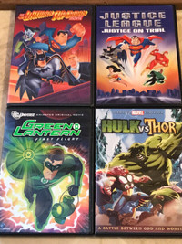 SUPERMAN BATMAN GREEN LANTERN HULK JUSTICE LEAGUE  4 X DVD LOT