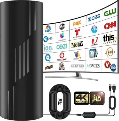 Brand new, never used. 2026 model amplified digital TV antenna with 38ft coaxial cable included. Per...