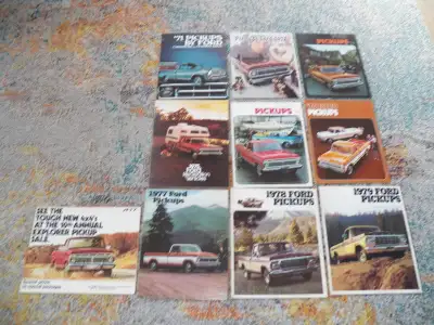 1971-1979 Ford Pickup Trucks Brochures Lot of 10, View more
