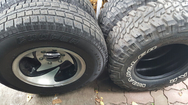 four studded 235 x 75 x r15 on 4  american eagle rims in Tires & Rims in Vernon - Image 2