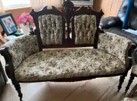 Antique settee/loveseat and chair set