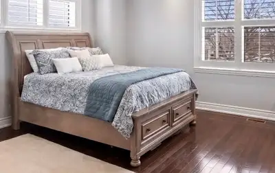 Sleigh Bed with Drawers, View more