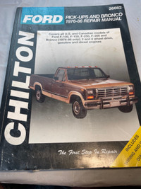 CHILTON 1976 - 1986 FORD TRUCK & BRONCO REPAIR MANUAL #M1545