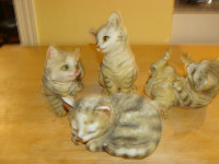 4 chatons en céramique (bibelots)