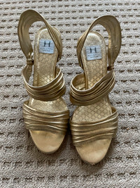 Gold Sandals by Halston