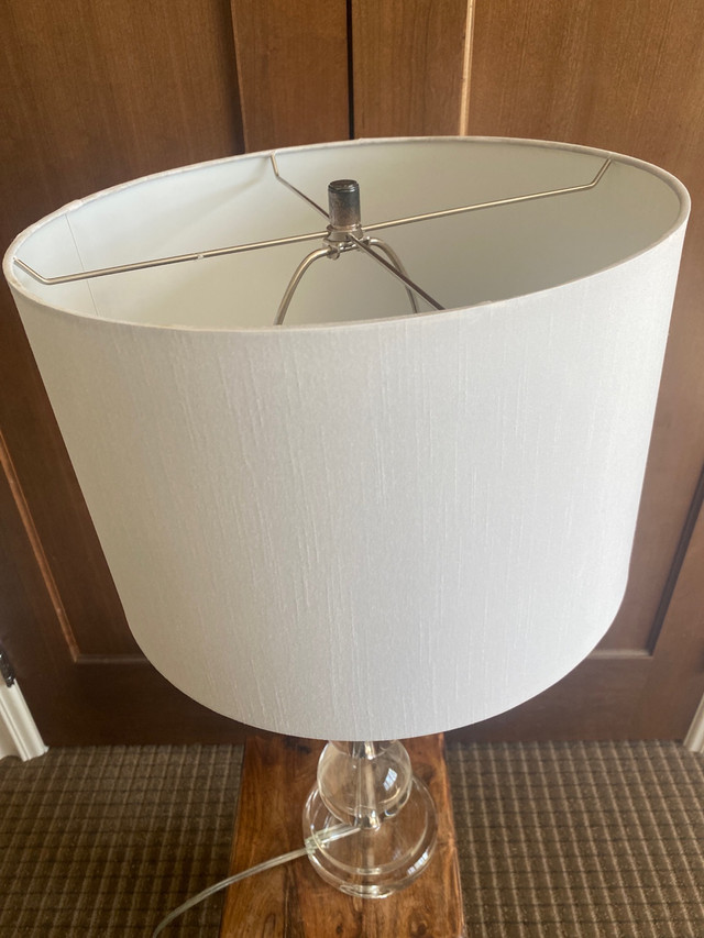 Crystal base Pottery Barn Lamp in Indoor Lighting & Fans in Calgary - Image 3