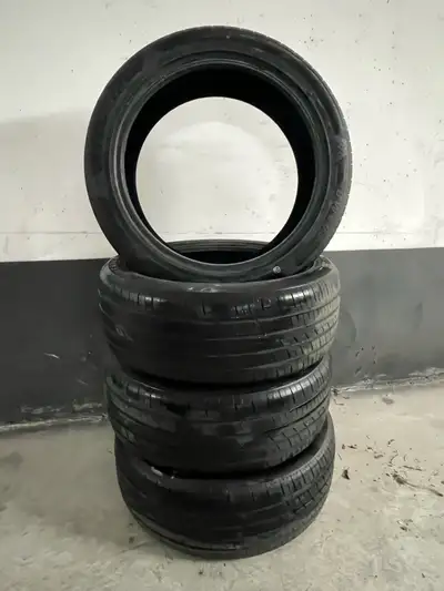 Brand new tires Bought to pass safety on used car Replaced with winter tires in <1000km Still full t...