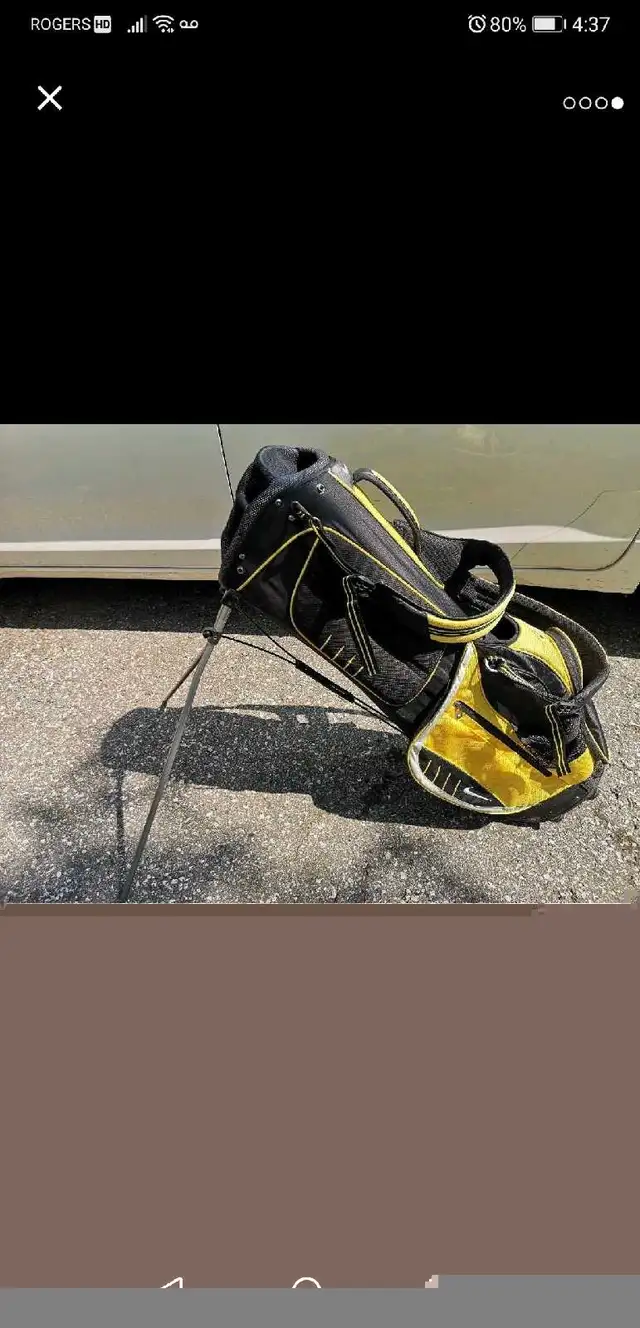 NIKE STAND UP GOLF BAG WITH BACKPACK STRAPS NO COVER in Golf in Barrie - Image 5