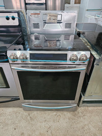 NICE!! SAMSUNG 30" STAINLESS STEEL SLIDE-IN ELECTRIC STOVE