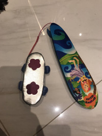 Groovy Girl Surf Board and Skateboard