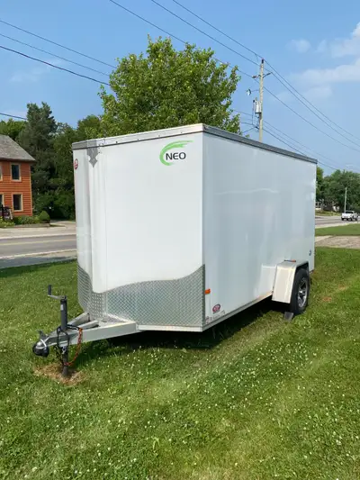 All aluminum 6x12 enclosed trailer. Ownership in hand. 2inch ball required. 6ft interior height Spar...