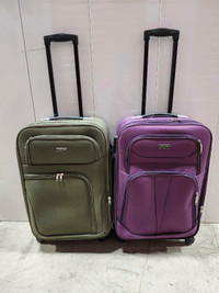 Small Size 22 Inches Softside Luggage Expandable Lock Suitcase 