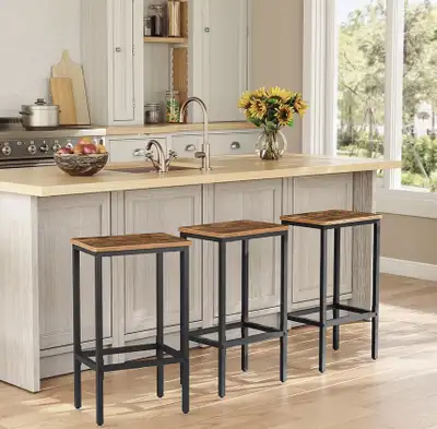 Brand New in Box MAHANCRIS Bar Stools, Set of 2, Rustic Brown, View more