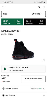 Nike LeBron 16 Fresh Bred 