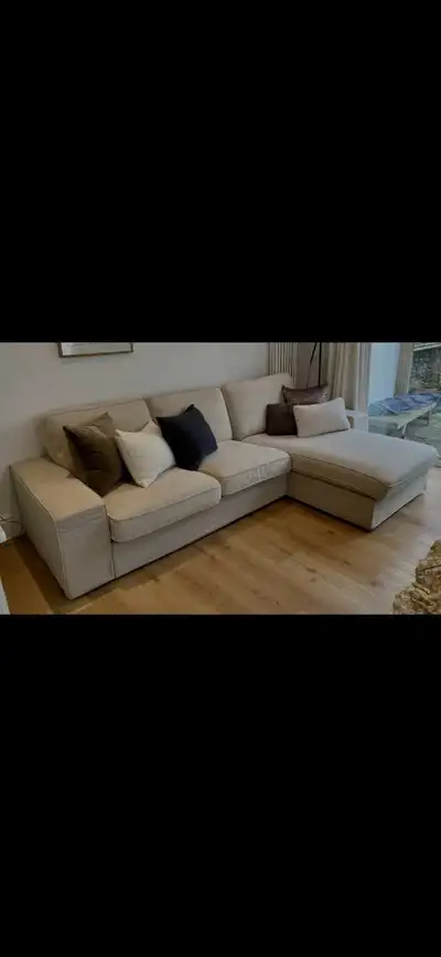 *FREE DELIVERY* LIKE NEW BEIGE IKEA KIVIK SECTIONAL, View more