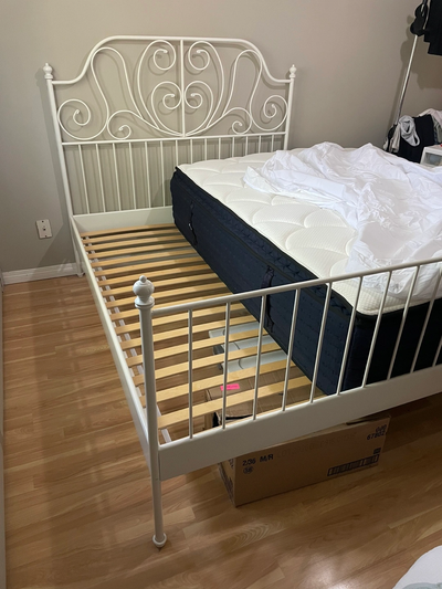 IKEA LEIRVIK Queen Bed Frame with Slats & Centre Beam, View more